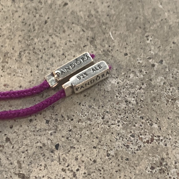 RETIRED Purple Pandora Cord Necklace - Picture 2 of 4